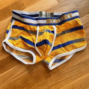 Rugby mesh athletic boxer briefs
